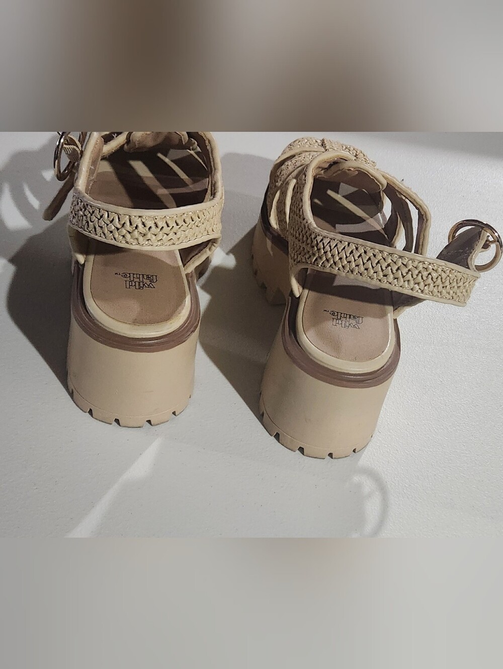 Wild Fable Elide Raffia Fisherman Platform Heels Size 8.5 - Picture 4 of 7